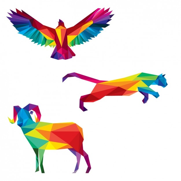 Polygonal wild animals