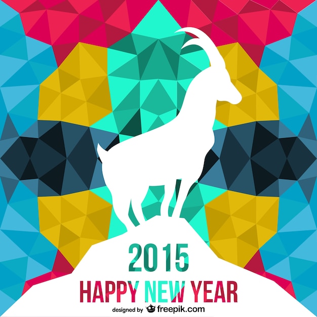 Polygonal Year of the Goat vector