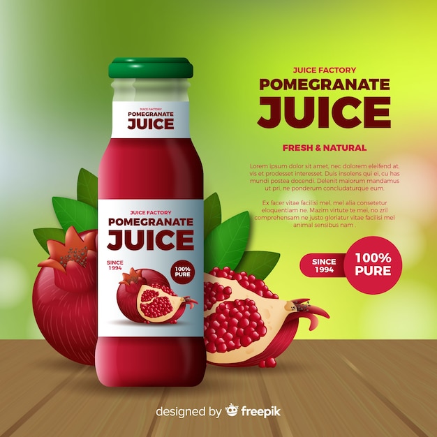 Pomegranate juice ad