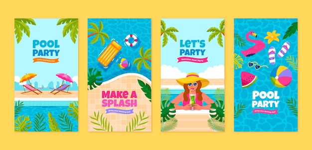 Pool party template design