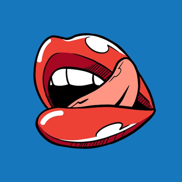 Pop art lips sticker