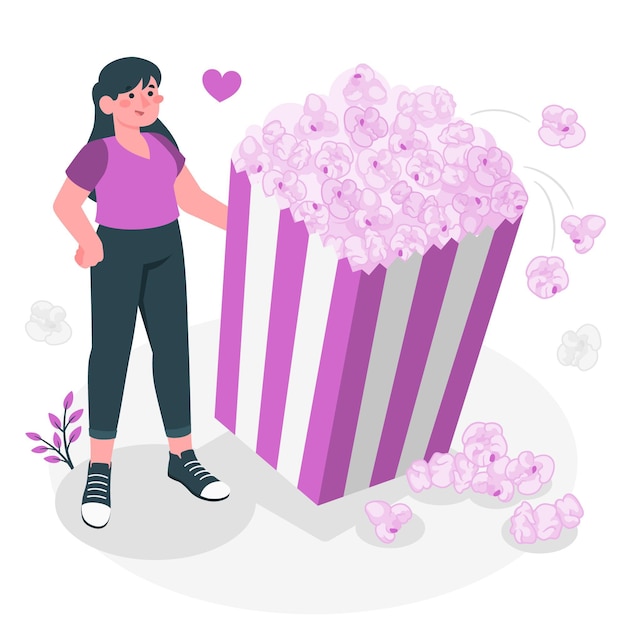 Free Vector popcorns concept illustration