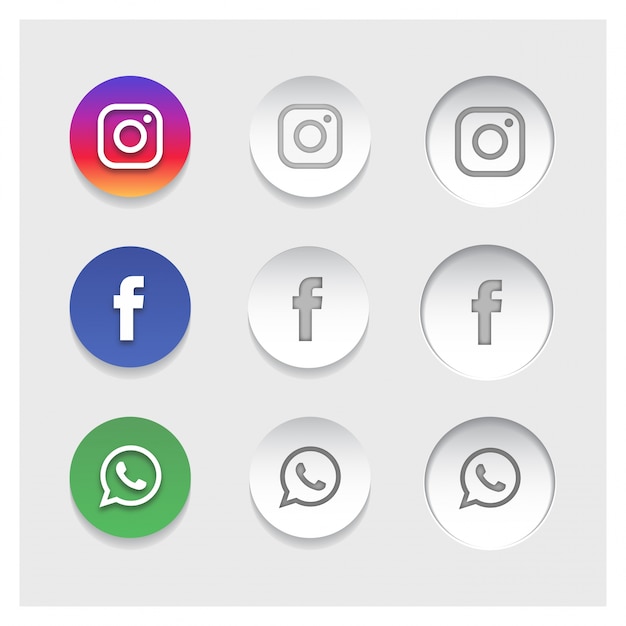 Free Vector popular social networking icons