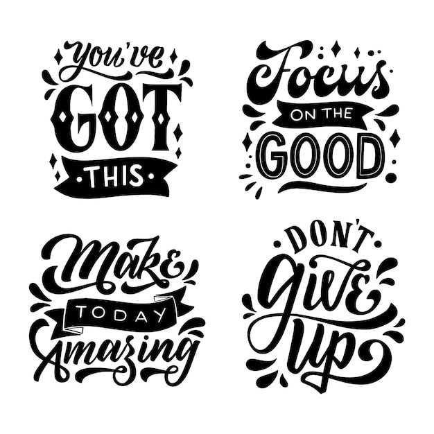 Positive lettering collection