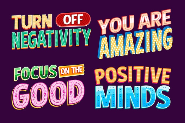 Positive lettering collection