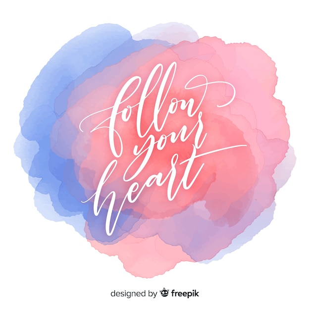 Positive message on watercolor background