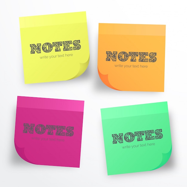 Free Vector post it collection for notes