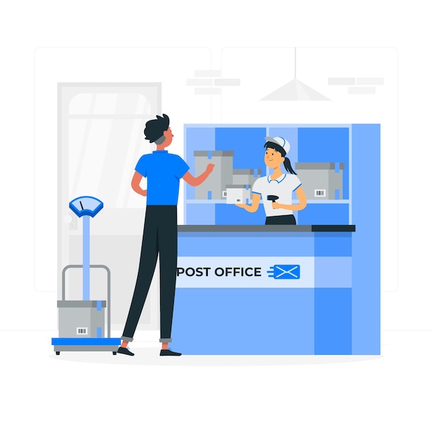 Post office concept illustration