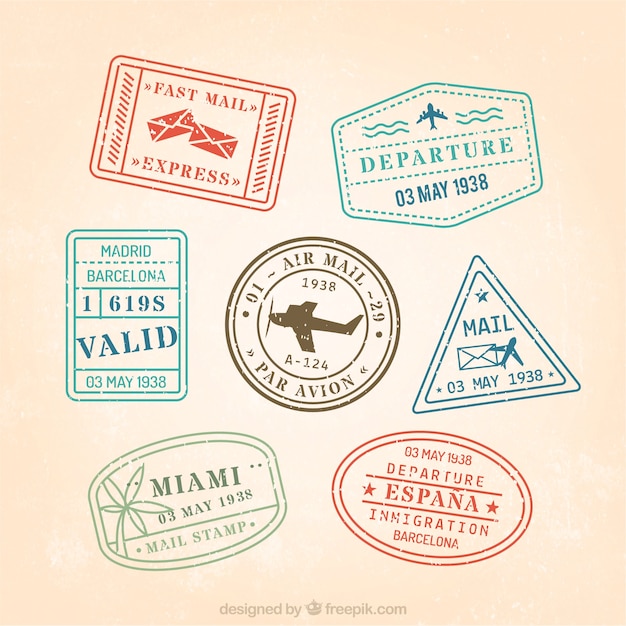 Free vector postage stamps