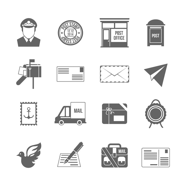 Postal office icons