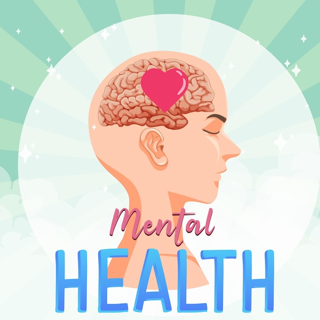 Free Vector poster design for mental health