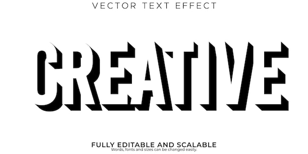 Poster design text effect editable modern and creative text style