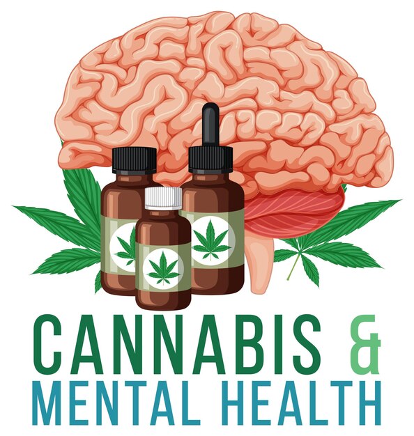 Poster design with cannabis and mental health