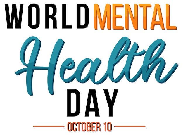 Free Vector poster design for world mental health day