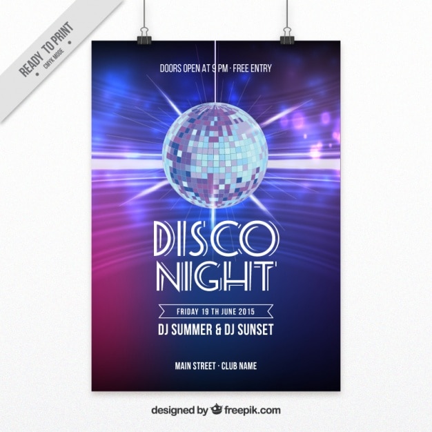 Poster for a night disco