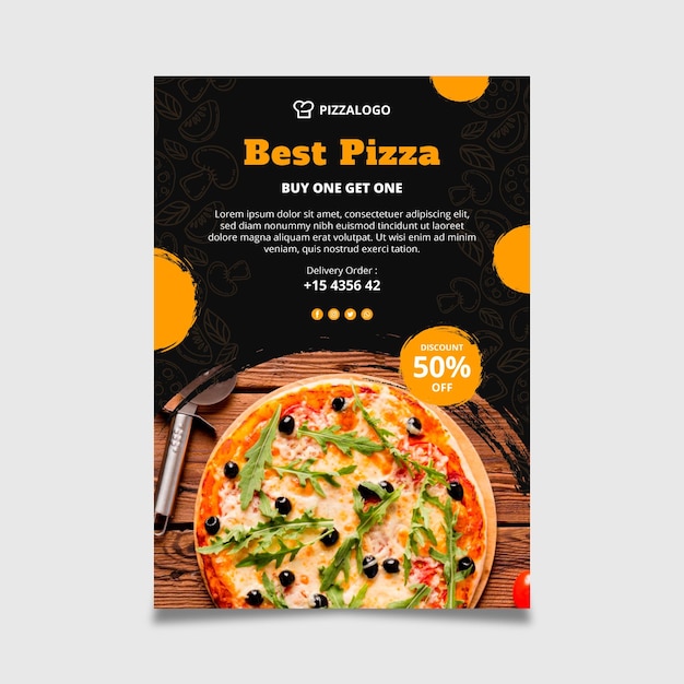 Poster template for italian food restaurant