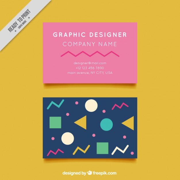 Free Vector postmodern business card