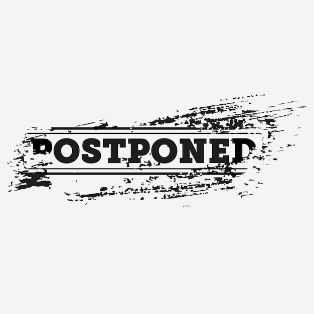 Free Vector postponed stamp concept