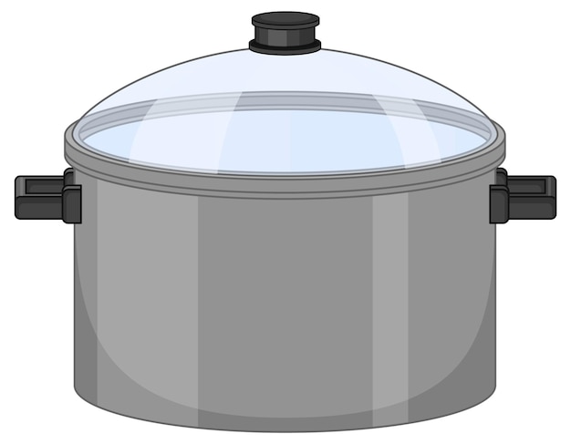 A pot with lid on white background