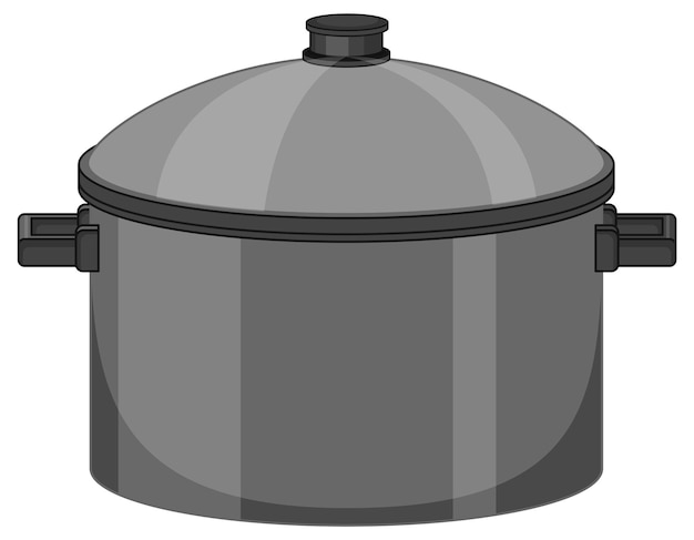 Free Vector a pot with lid on white background