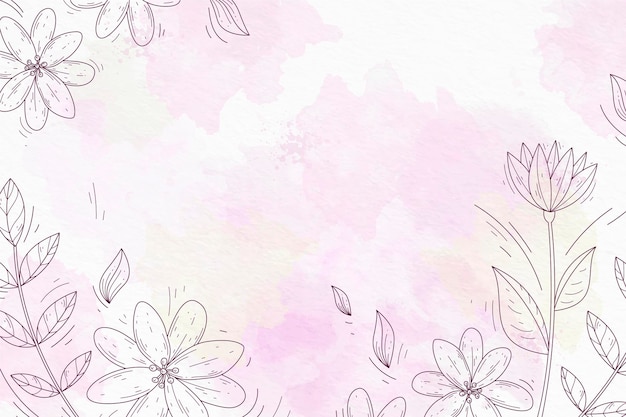 Free Vector powder pastel with hand drawn elements wallpaper