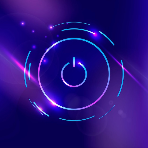 Free Vector power button vector purple icon