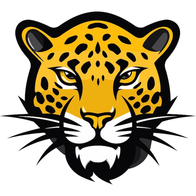 Free Vector powerful jaguar head mascot illustration