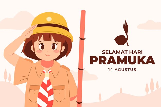 Pramuka day illustration