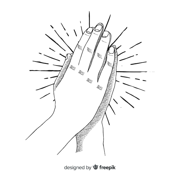 Praying hands background