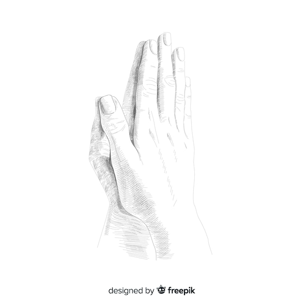 Free vector praying hands background