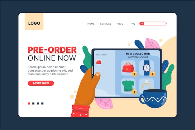 Pre-order concept - landing page