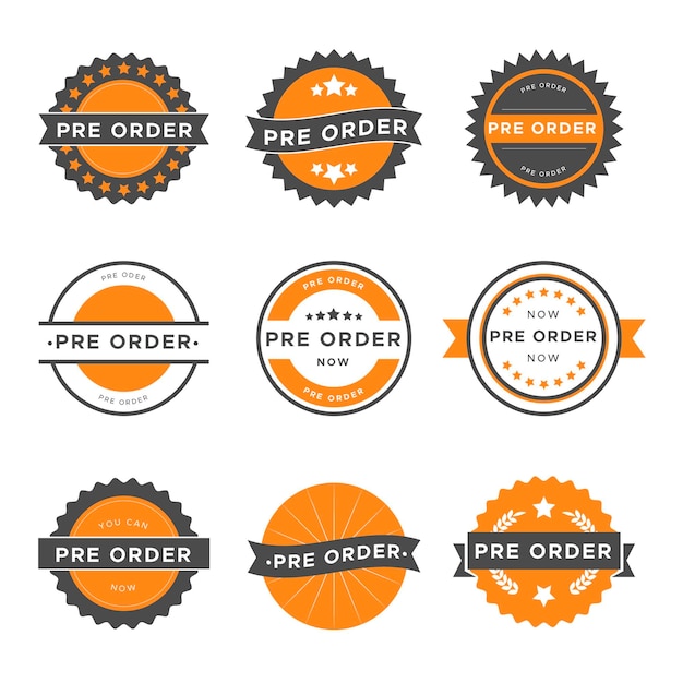 Free Vector pre-order label collection