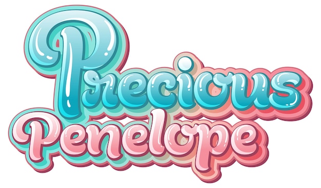 Precious Penelope logo text design