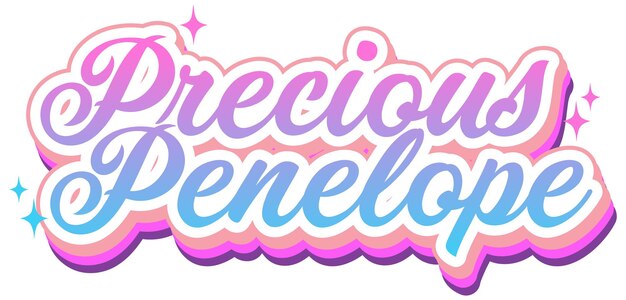 Precious Penelope logo text design