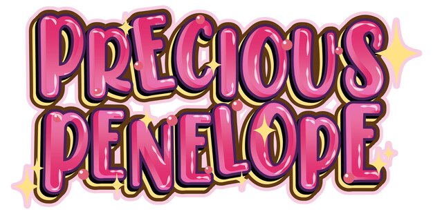 Precious Penelope word logo on white background