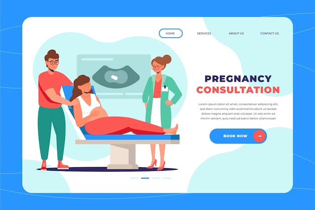 Pregnancy consultation landing page template