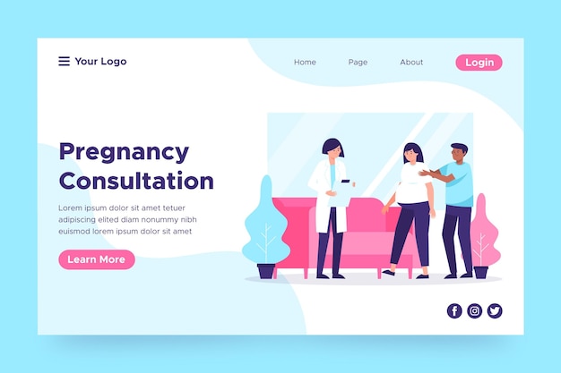 Pregnancy consultation web page