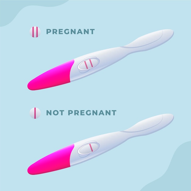 Pregnancy test illustration concept