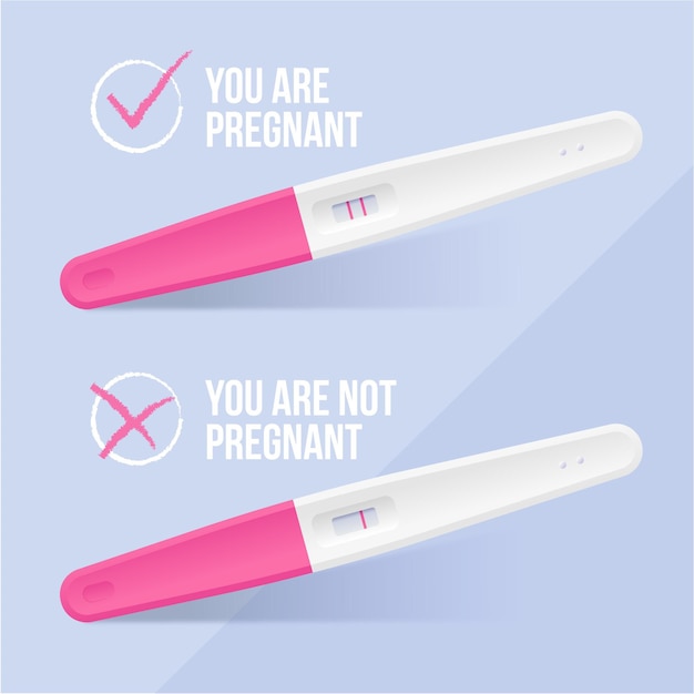 Pregnancy test illustrations