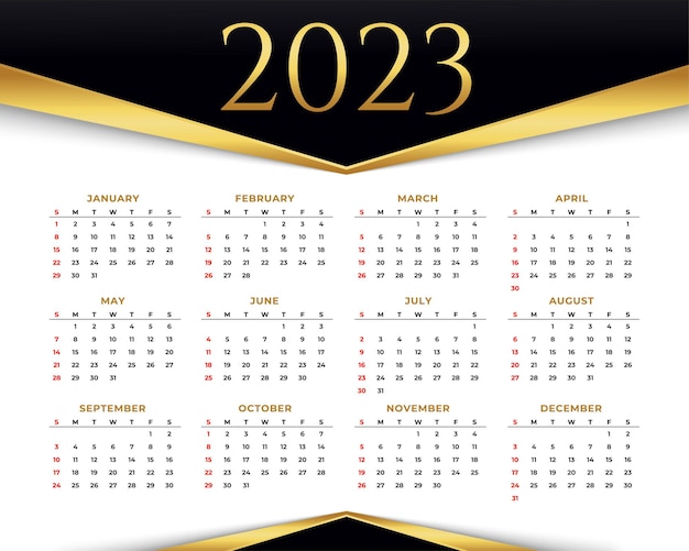 Premium 2023 business calendar for event planner design