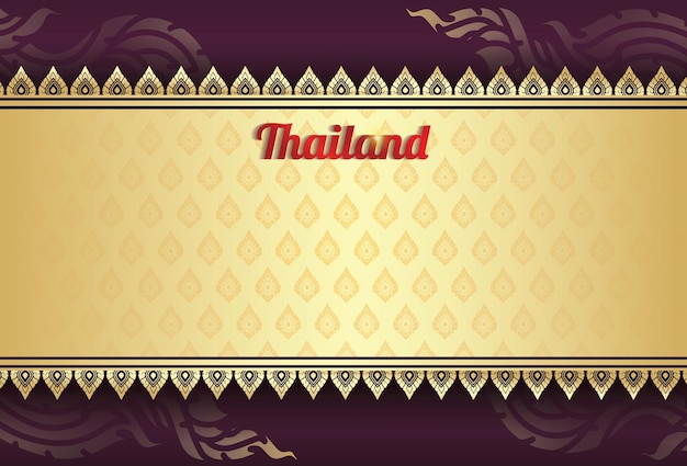 Premium Abstract traditional thai flowers pattern background for luxury products