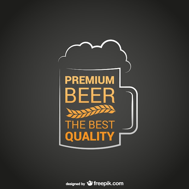 Free vector premium beer logo