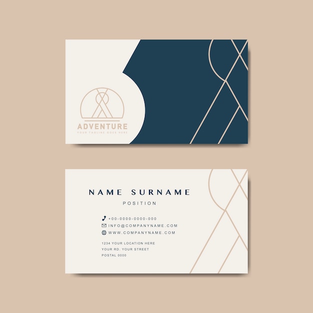 Free Vector premium business card design mockup