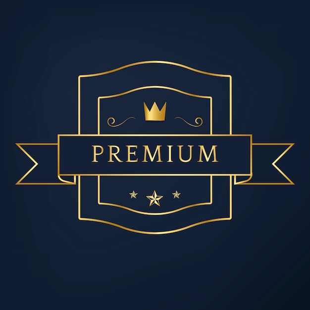 Premium collection badge design vector