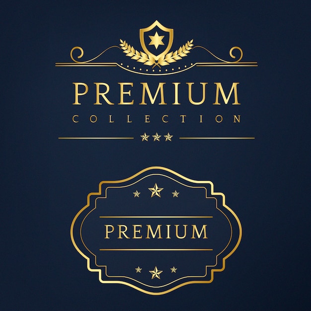 Free vector premium collection badge design vector