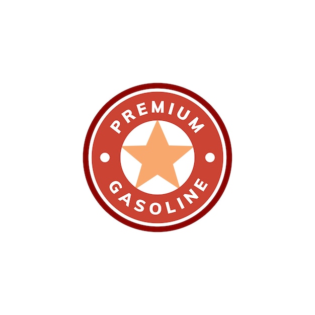 Premium gasoline banner icon illustration