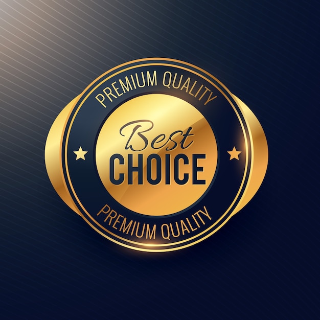 Free Vector premium gold badge