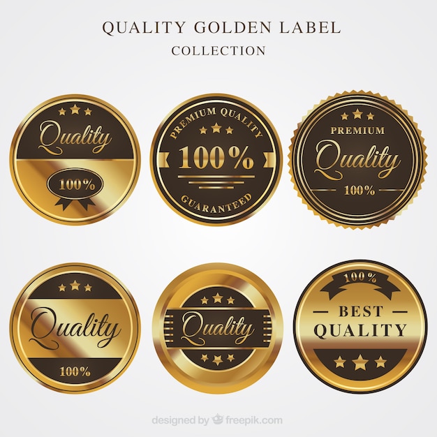 Premium gold retro stickers