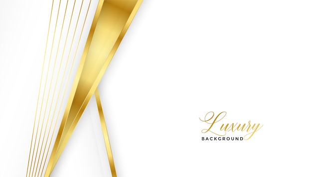 Premium golden lines and white background design