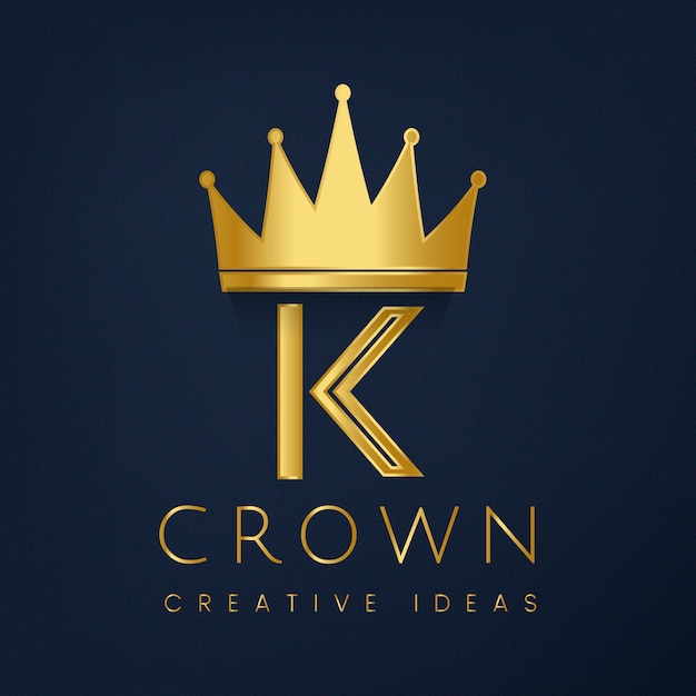 Premium K crown brand vector